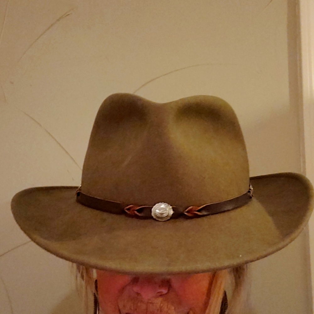 ELAN BLANC Hat w/ leather hat band, EUC, XL - Picture 1 of 10